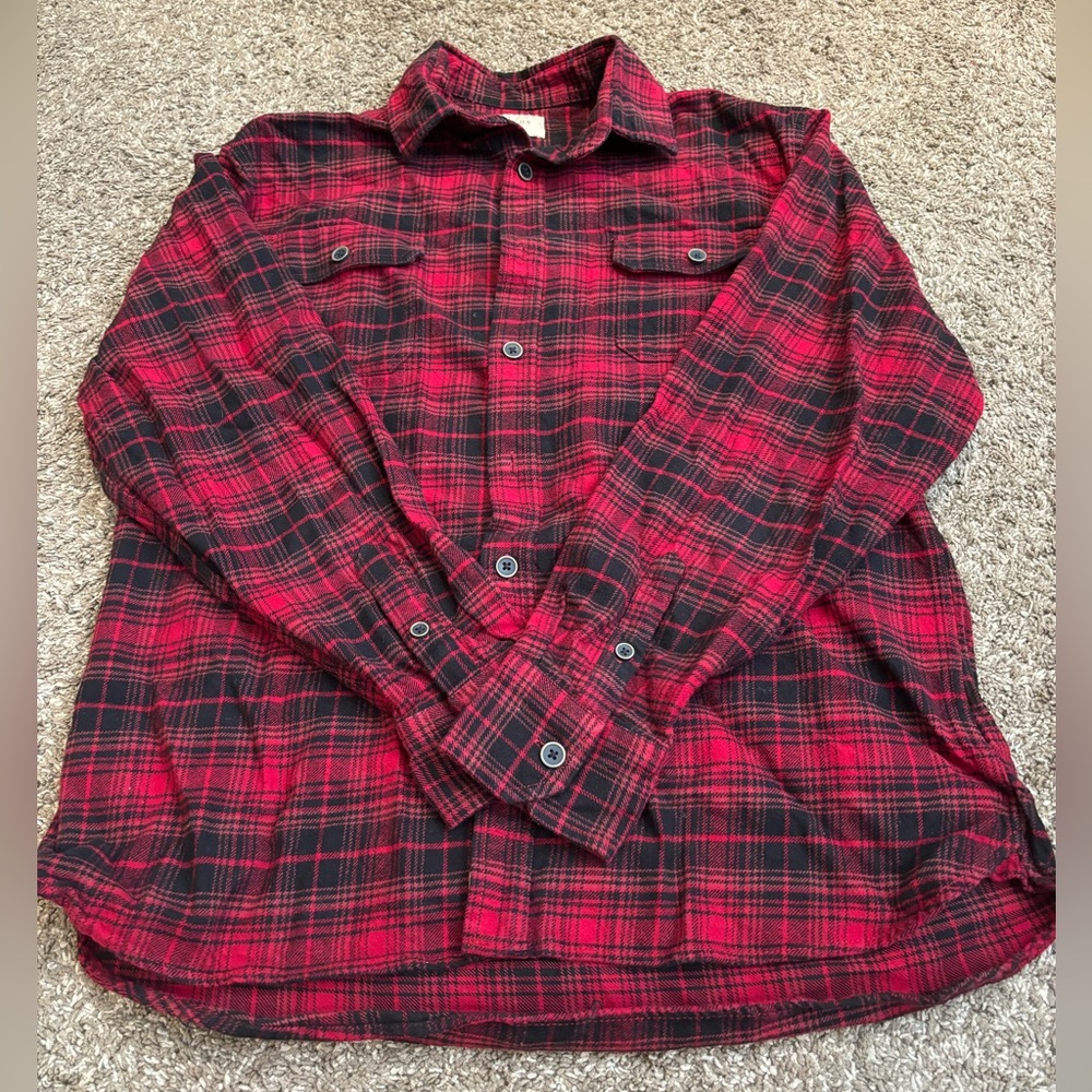 Jachs Flannel Men’s Size L Large Black and Red